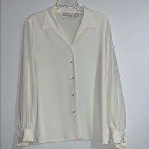 Liz Claiborne White Button Down Blouse